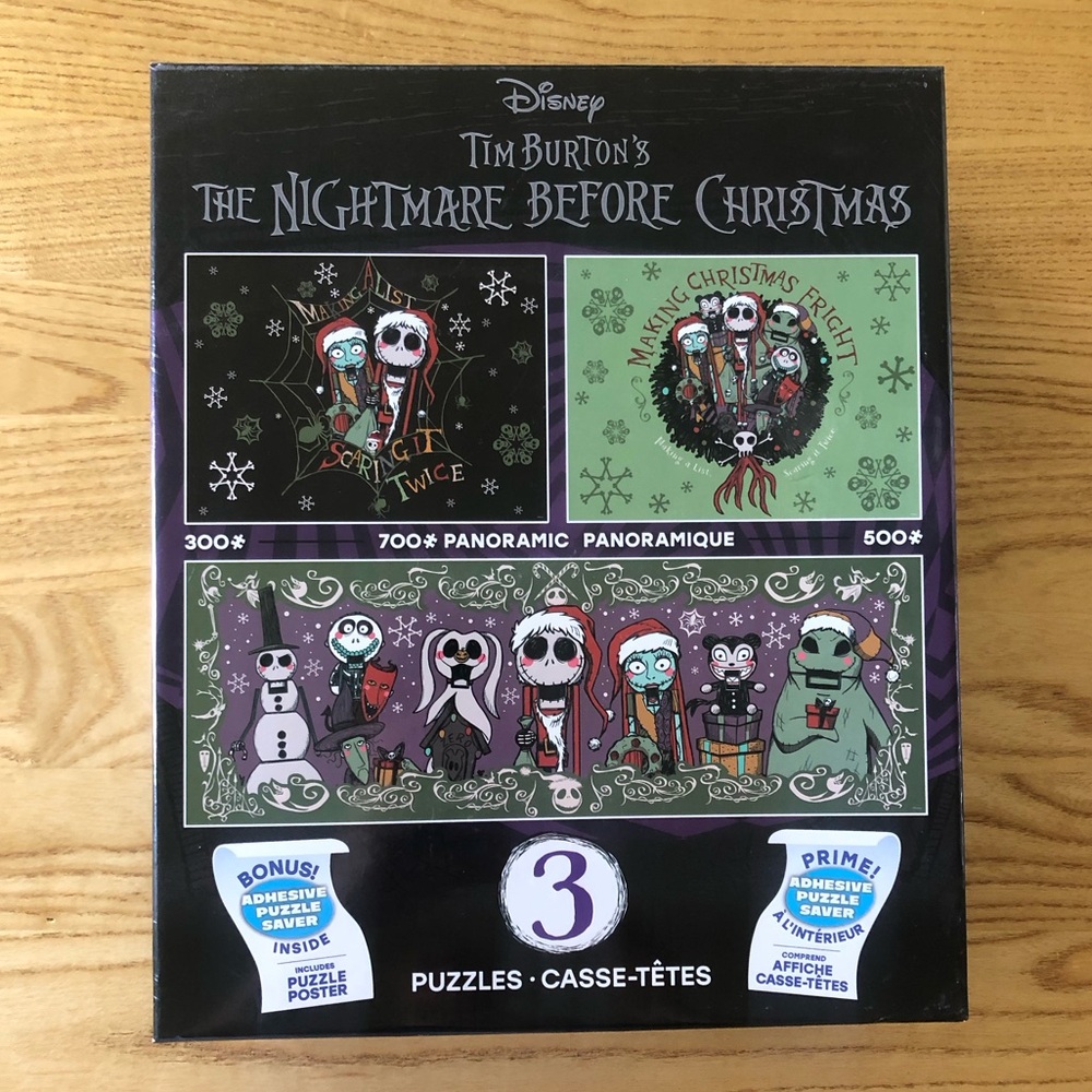 Disney The Nightmare Before Christmas Jigsaw Puzzle Set of 3